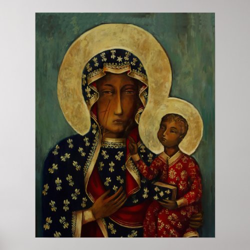 Our Lady of Czestochowa Black Maddona Virgin Mary Poster