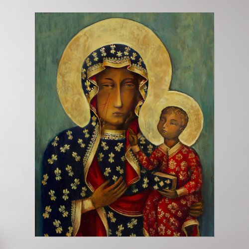 Our Lady of Czestochowa Black Maddona Virgin Mary Poster