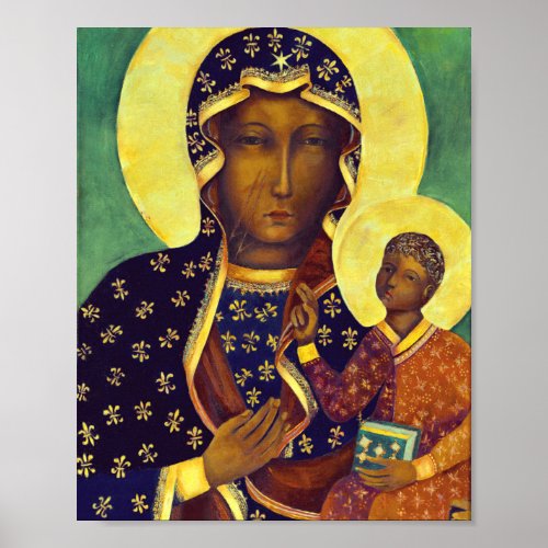 Our lady of Czestochowa Black Madonna Icon Poland Poster