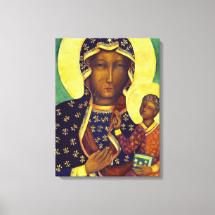 Our lady of Czestochowa Black Madonna Poland Icon Canvas Print