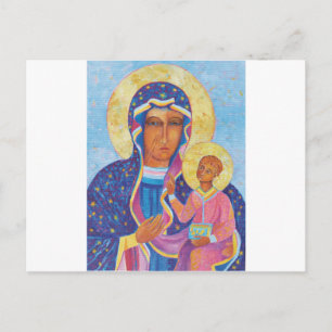 Our Lady of Czestochowa Black Madonna Poland Postcard
