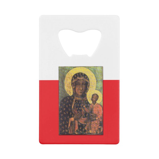 Our Lady of Czestochowa Credit Card Bottle Opener (Front)