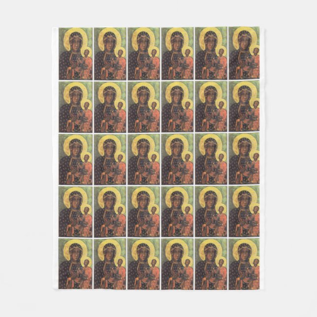 Our Lady of Czestochowa Fleece Blanket (Front)