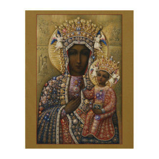 Our Lady of Czestochowa Wood Wall Art