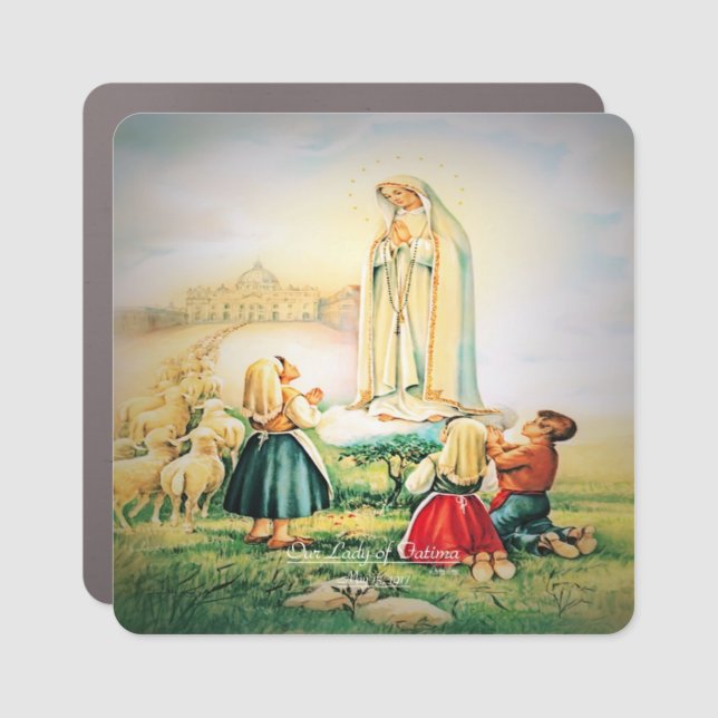 Our Lady of Fatima 1917 Car Magnet (Front)