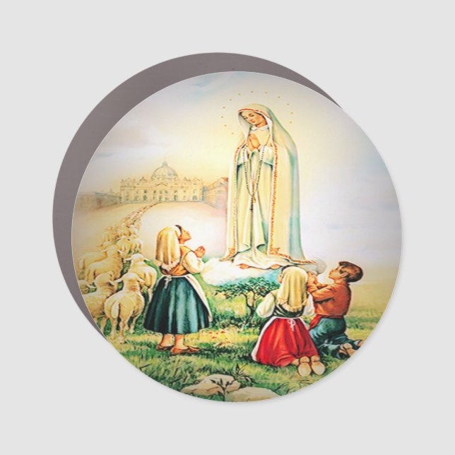 Our Lady of Fatima 1917 Car Magnet (Front)