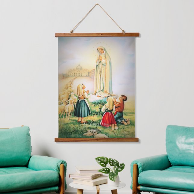 Our Lady of Fatima 1917 Hanging Tapestry (Living Room)