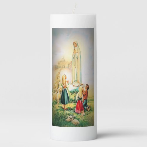 Our Lady of Fatima 1917 Pillar Candle