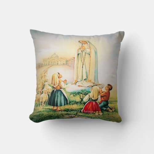 Our Lady of Fatima 1917 Throw Pillow