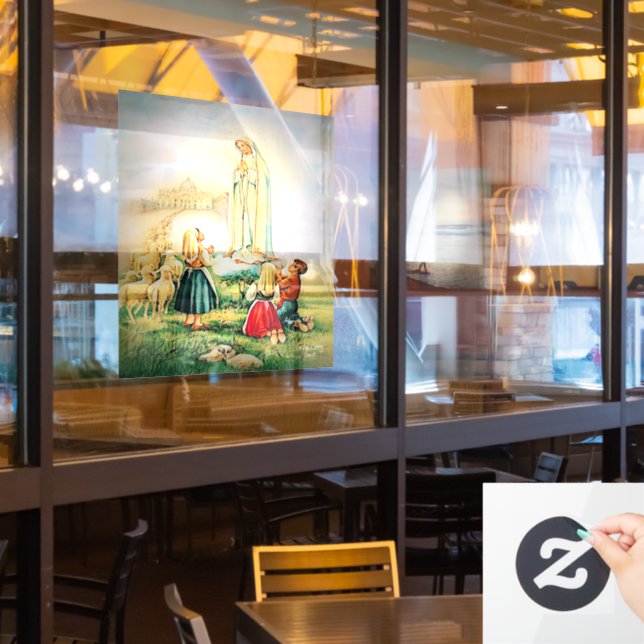 Our Lady of Fatima 1917 Window Cling (Restaurant Window)