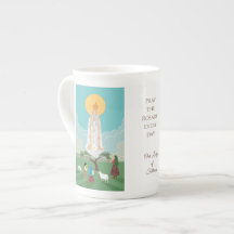 Our Lady of Fatima and the three shepherds