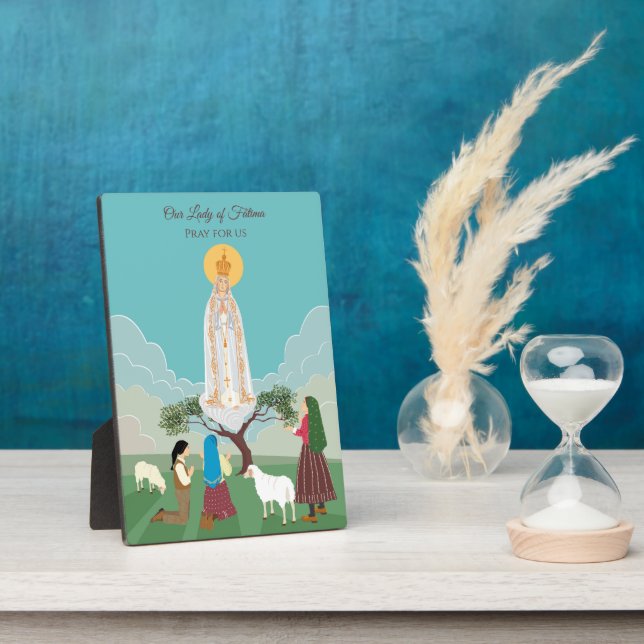 Our Lady of Fatima and the three shepherds Plaque (Side)