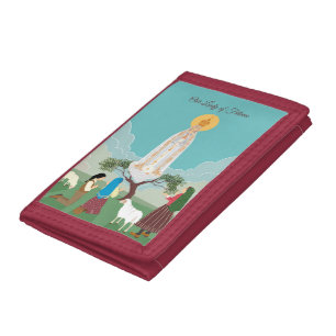 Our Lady of Fatima and the three shepherds Tri-fold Wallet