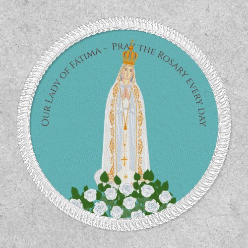 Our Lady of Fatima and white roses Patch