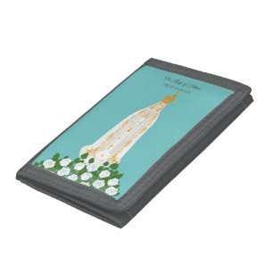Our Lady of Fatima and white roses Trifold Wallet