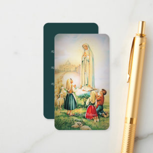 Our Lady of Fatima Angel Theologian Prayer Enclosure Card