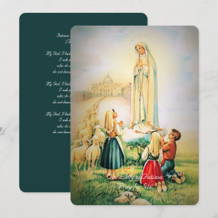 Our Lady of Fatima Angel Theologian Prayer Holiday Card