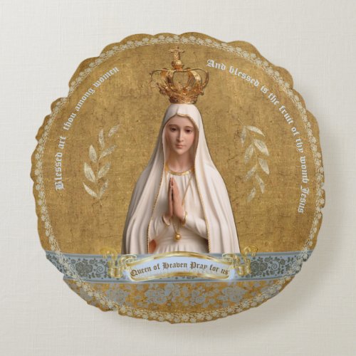 Our Lady of Fatima Blessed Mother Pillow