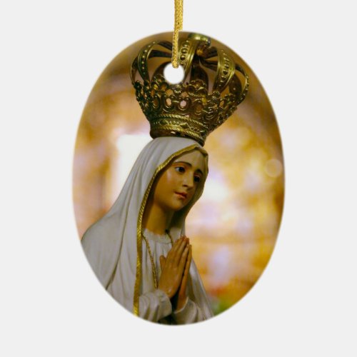 Our Lady of Fatima Ceramic Ornament
