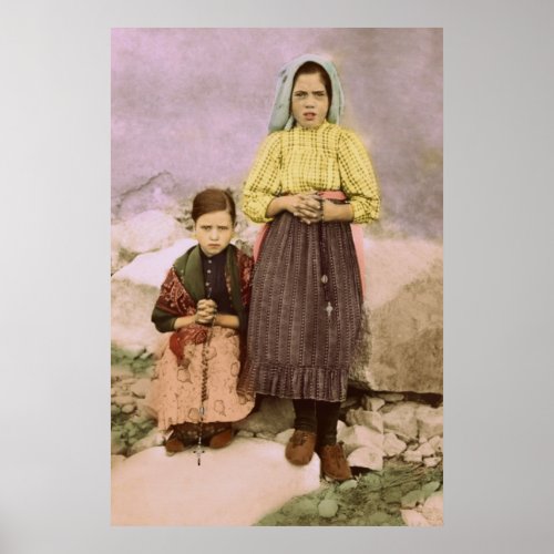 Our Lady of Fatima Children Jacinta  Lucia Poster