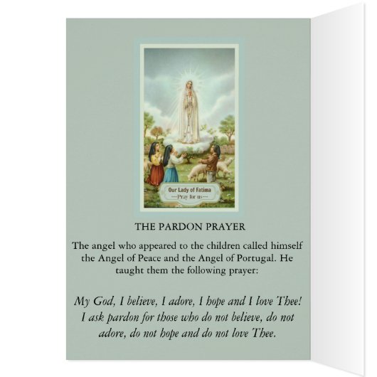 Our Lady of Fatima Children Pardon Prayer (Inside (Left))