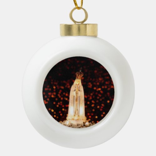 Our Lady of Fatima Christmas Ornament