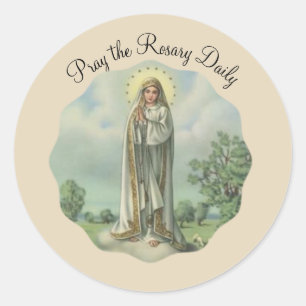 Our Lady of Fatima Classic Round Sticker