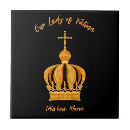 Our Lady of Fatima crown Ceramic Tile