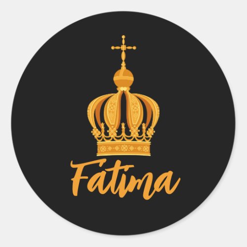 Our Lady of Fatima crown Classic Round Sticker