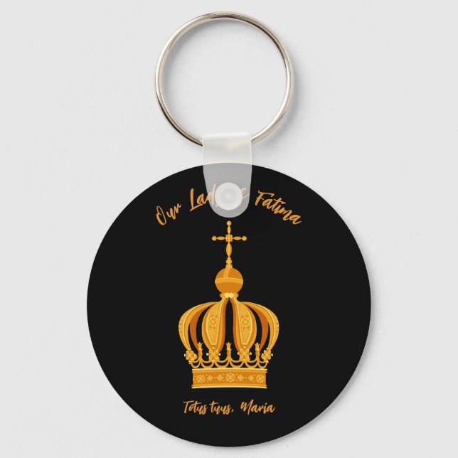 Our Lady of Fatima crown Keychain (Front)