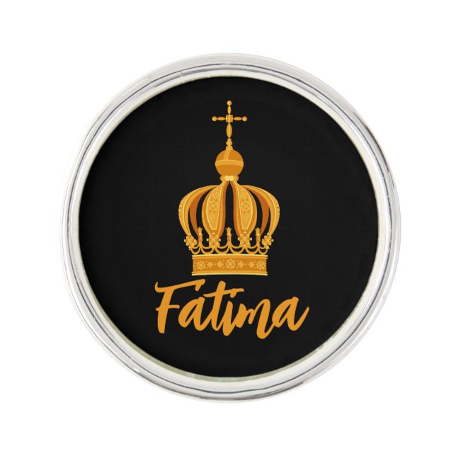 Our Lady of Fatima crown Lapel Pin (Front)