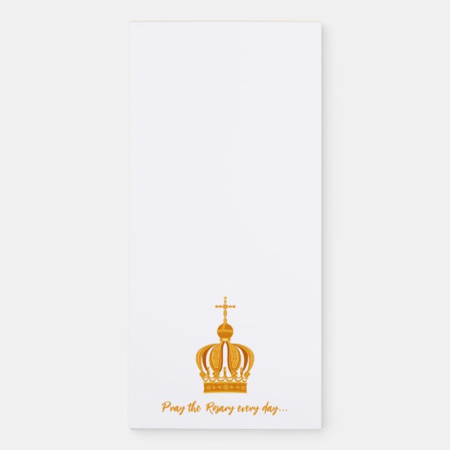 Our Lady of Fatima crown Magnetic Notepad (Front)