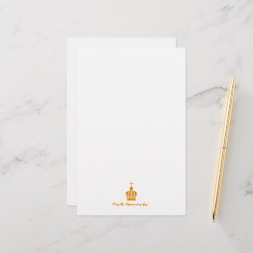 Our Lady of Fatima crown Stationery