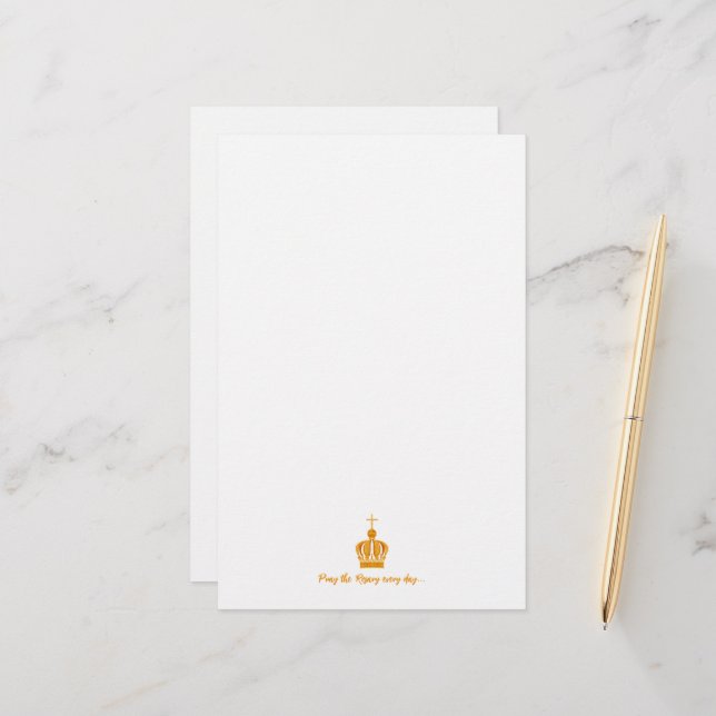 Our Lady of Fatima crown Stationery (Front/Back In Situ)