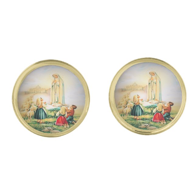 Our Lady of Fatima Cufflinks (Front)