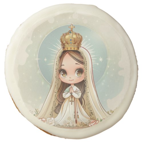 Our Lady of Fatima cute kawaii style Sugar Cookie