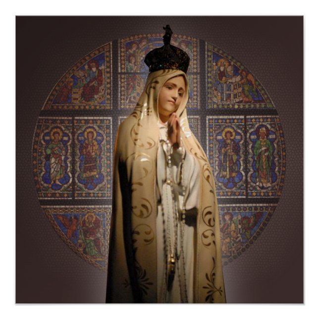 Our Lady of Fatima Devotional Image. Poster (Front)
