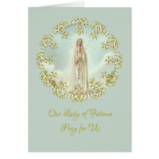 OUR LADY OF FATIMA GOLDEN LACE WREATH (Front)