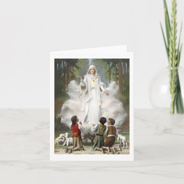 Our Lady of Fatima Greeting Card (Front)