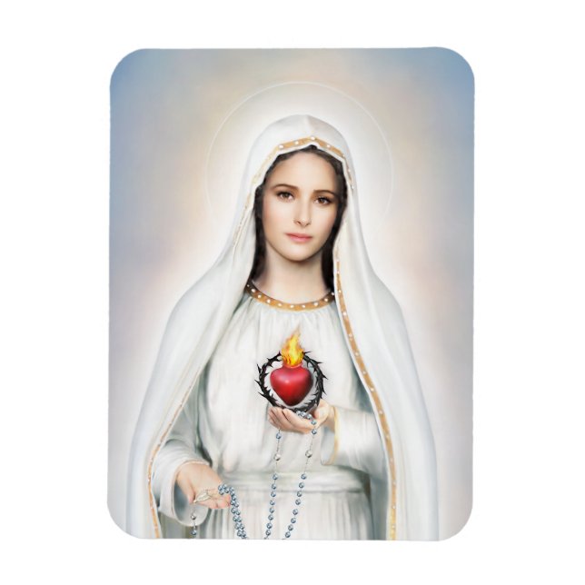 Our Lady of Fatima, Immaculate Heart Var Magnet (Vertical)