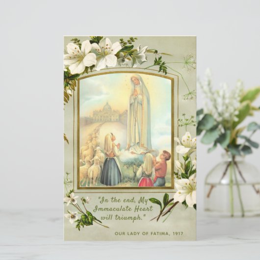 Our Lady of Fatima Litany Prayer Religious (Standing Front)