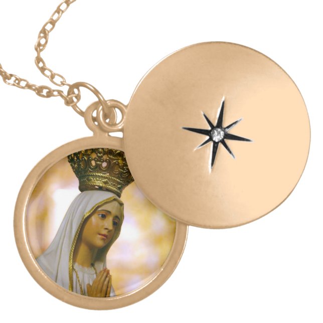 Our Lady of Fatima Locket Necklace (Front)