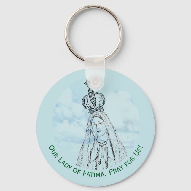 Our Lady of Fatima Monogrammed Keychain (Front)