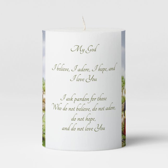 Our Lady of Fatima Prayer Candle (Front)