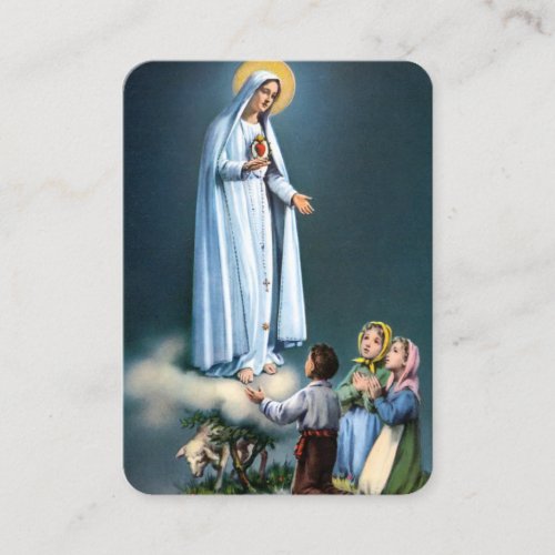 Our Lady of Fatima Prayer Card