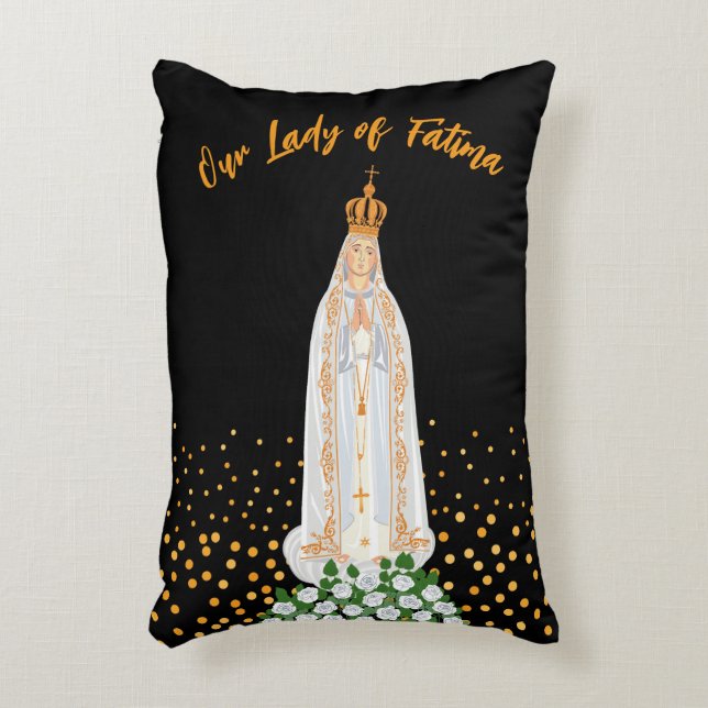 Our Lady of Fatima Procession of Candles Accent Pillow (Front(Vertical))