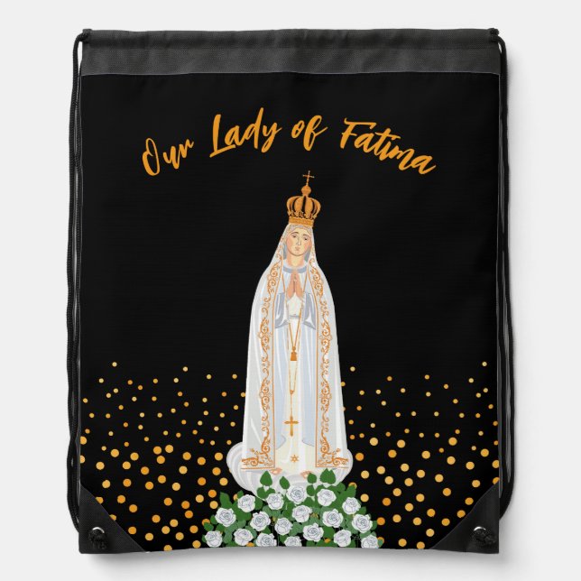 Our Lady of Fatima Procession of Candles Drawstring Bag (Front)
