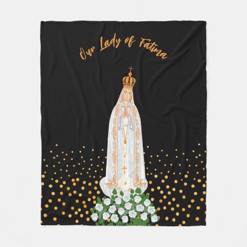 Our Lady of Fatima Procession of Candles Fleece Blanket