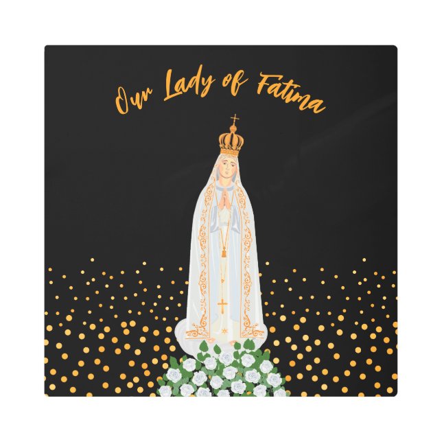 Our Lady of Fatima Procession of Candles Metal Print (Front)