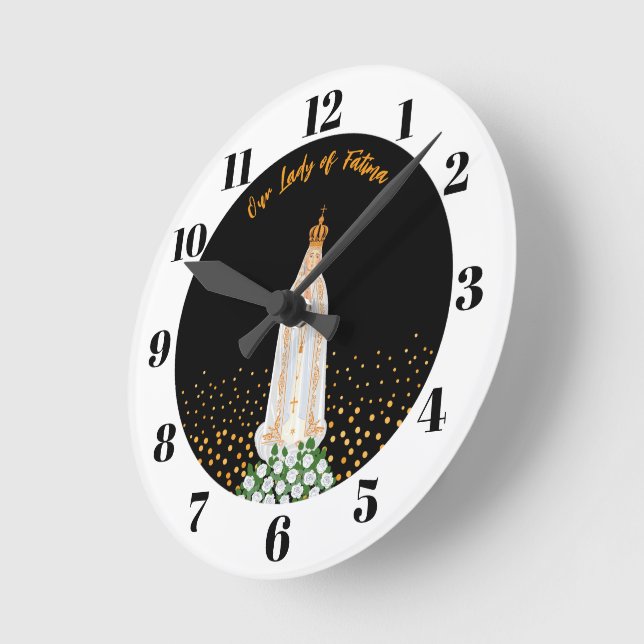 Our Lady of Fatima Procession of Candles  Round Clock (Angle)